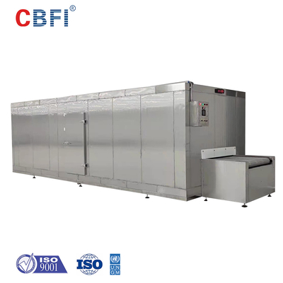 1,000KG / H Industrial IQF Quick Tunnel Freezer Air Blast Freezer