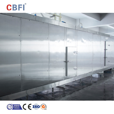 1,000KG / H Industrial IQF Quick Tunnel Freezer Air Blast Freezer