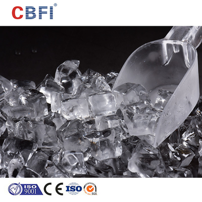 เครื่องทําไอซ์คิวบเย็นด้วยอากาศ ด้วยสารเย็น R22/ R404A และวัสดุเหล็กไร้oxide