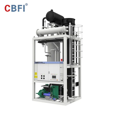 เครื่องทําไอซ์ท่อเหล็กไร้ขัดเหล็ก 28.3kw พลังงานเย็น 30-55mm Tube Ice Length